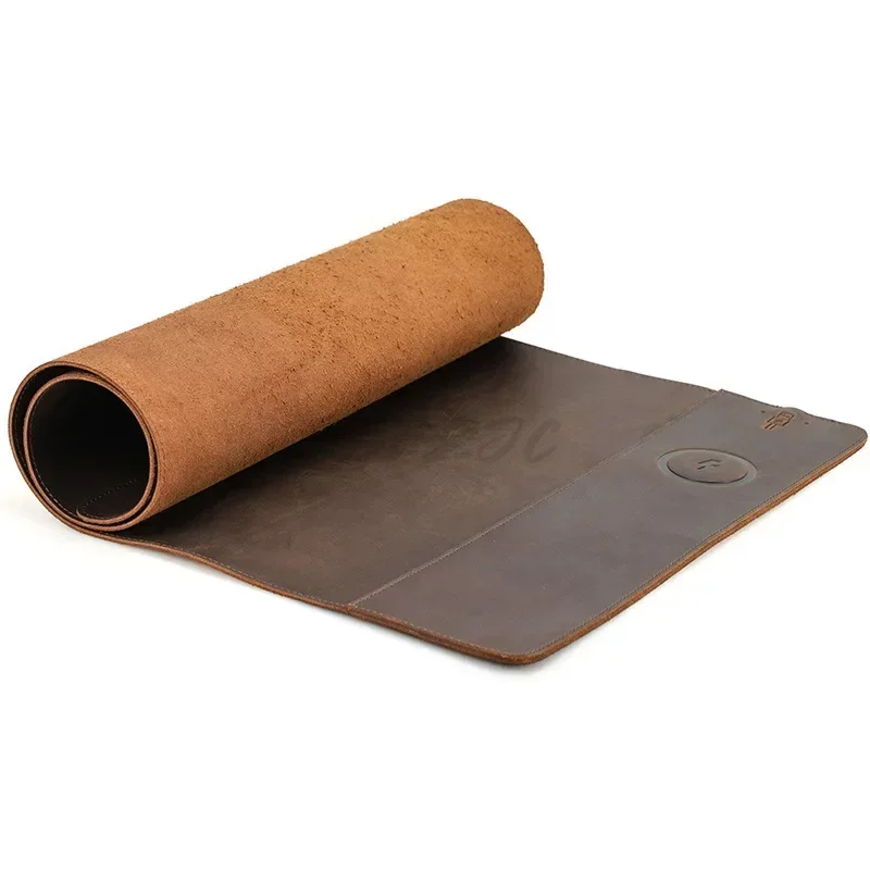 Esports Gaming Desk - Vintage Cowhide Mouse Pad with Super