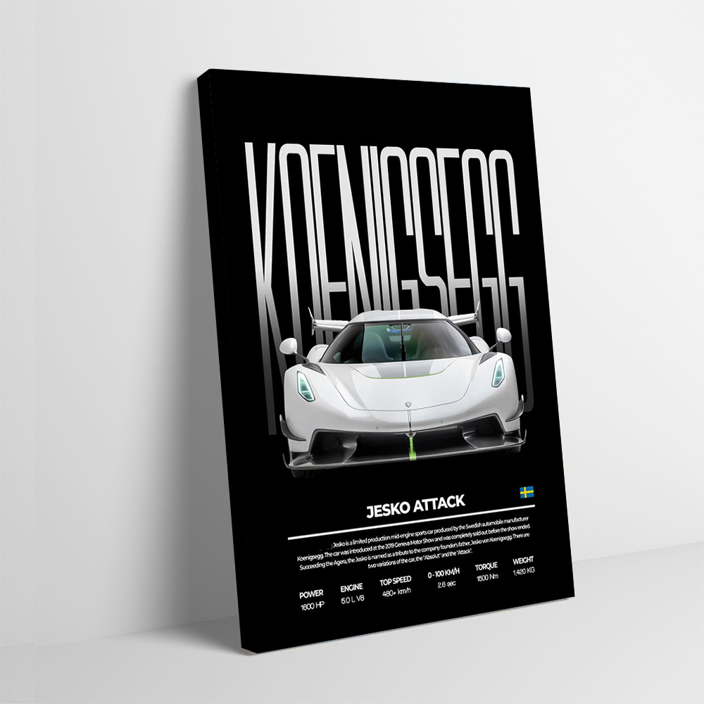 Sports Car Jesko Attack Printi - Esports & Gaming Optics Gmbh incelemesi ve fiyatı
