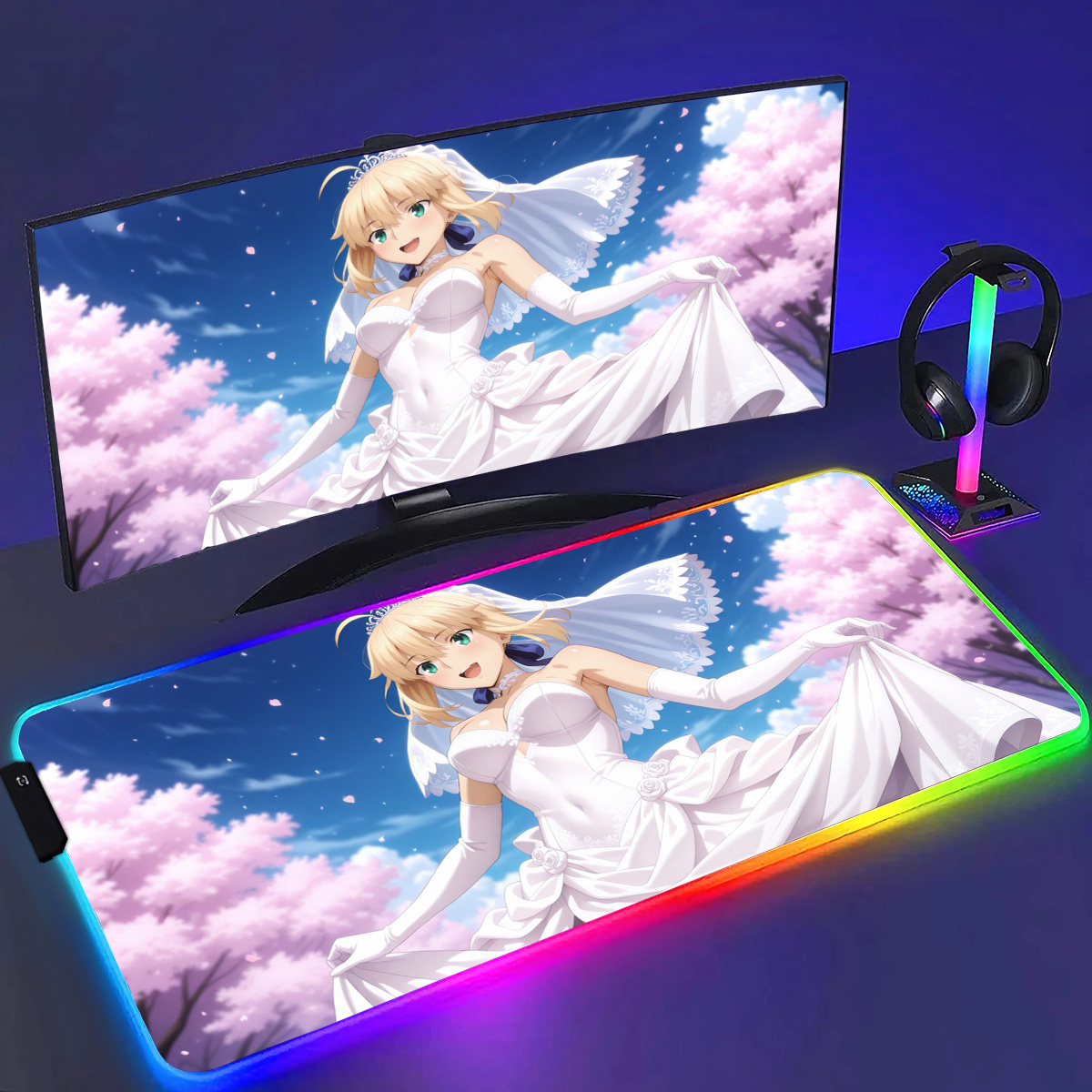 RGB Anime Fate Saber MousePad  - Esports Gaming Laptop incelemesi ve fiyatı