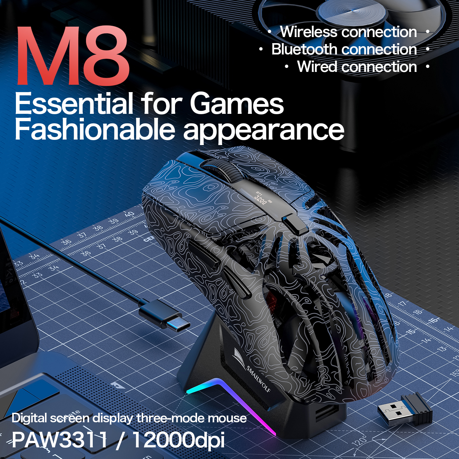 SMAILWOLF M8 Bluetooth three-m - Esports Gaming Laptop incelemesi ve fiyatı